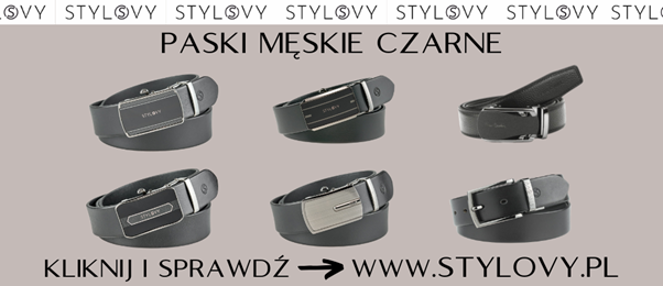 czarny pasek do spodni